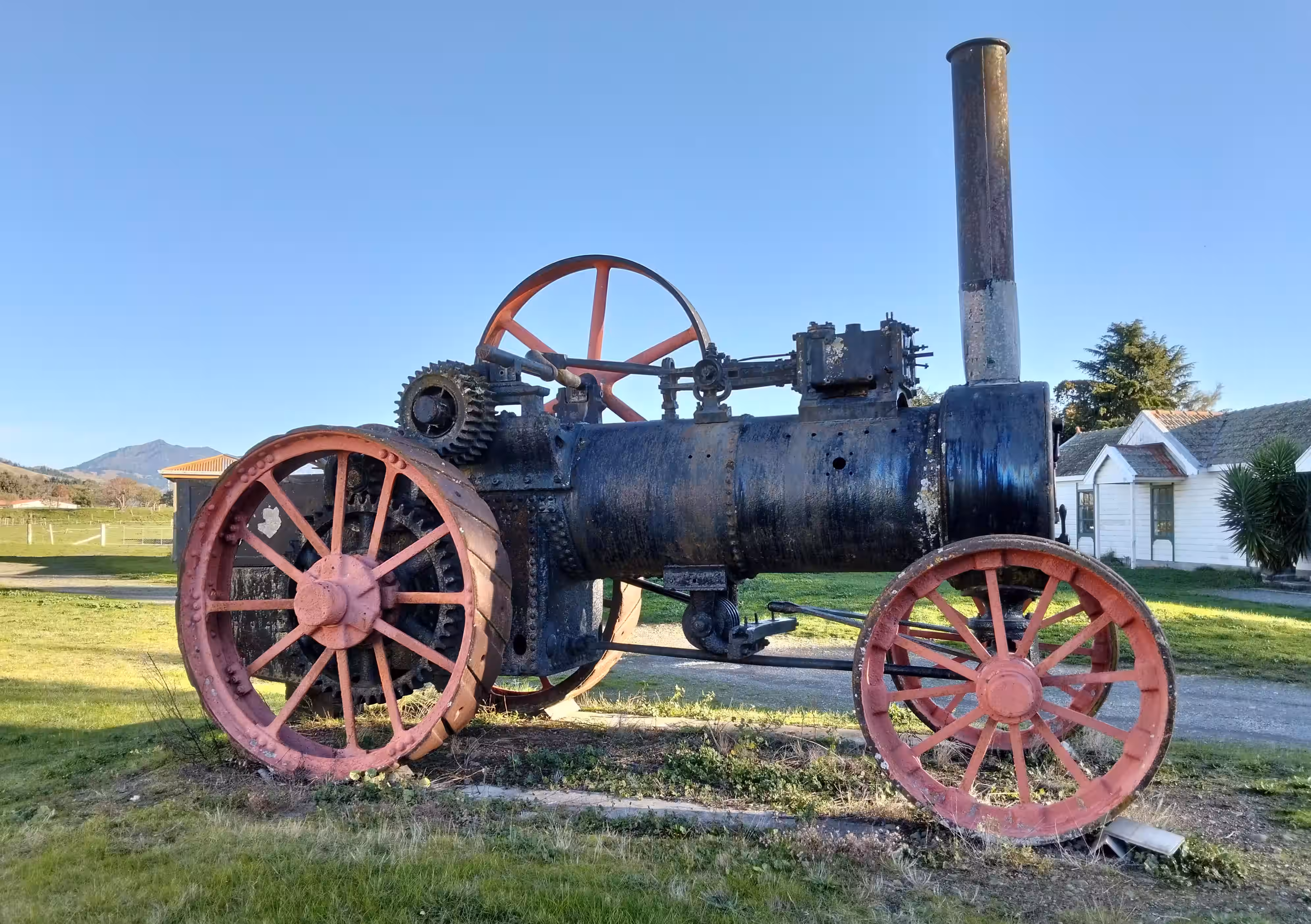 A vintage tractor from the Marlborough Vintage Farm Machinery collection.