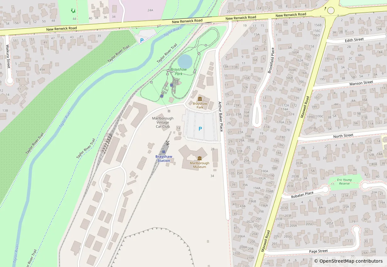 Map showing the location of Marlborough Provincial Museum